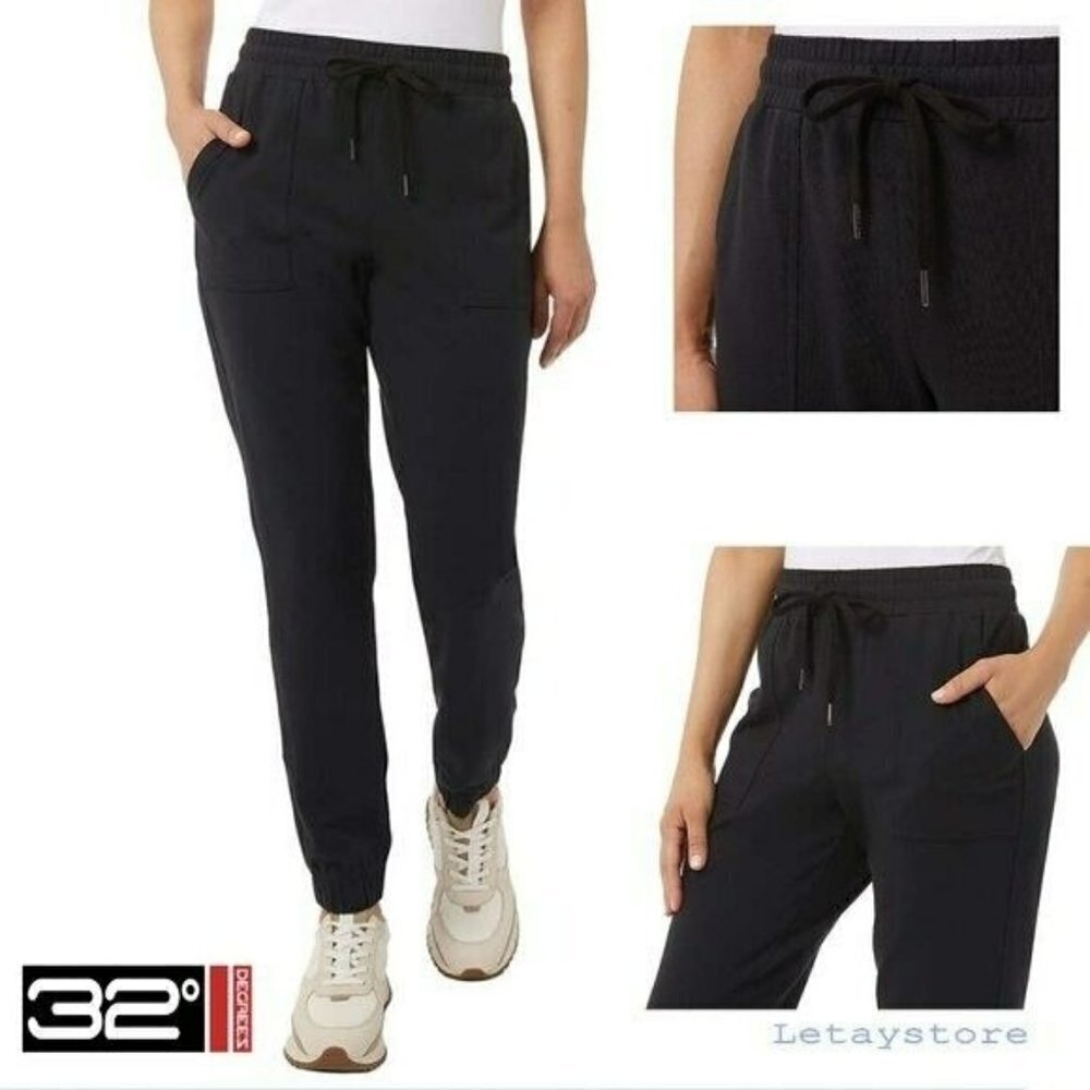 NWT 32 Degrees PLUS Soft Stretch Cotton Twill Active Pants Joggers  XXL,2X,3X